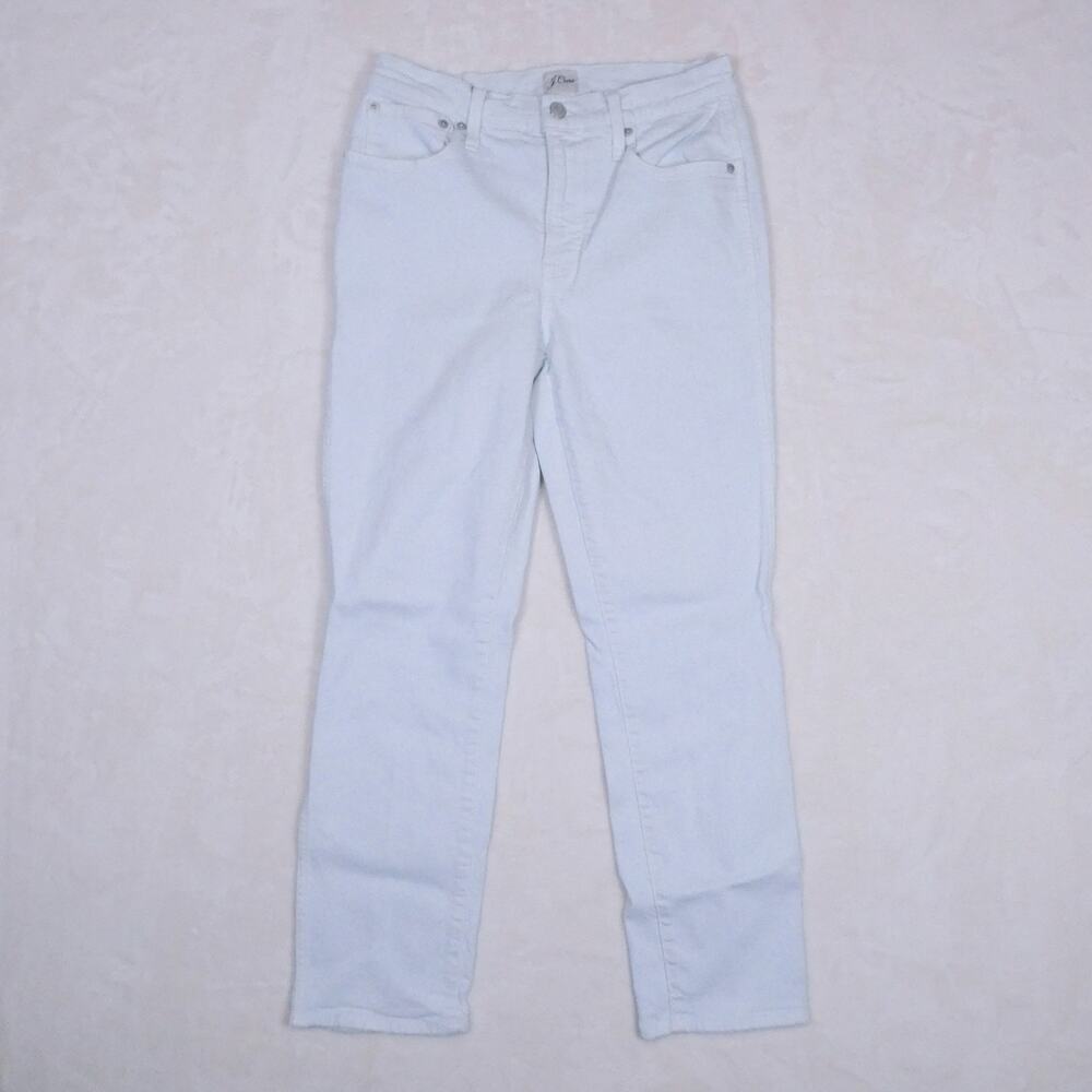 J Crew Ice Blue Vintage 9" Straight Leg Jeans Size 28 Pastel Fair Trade